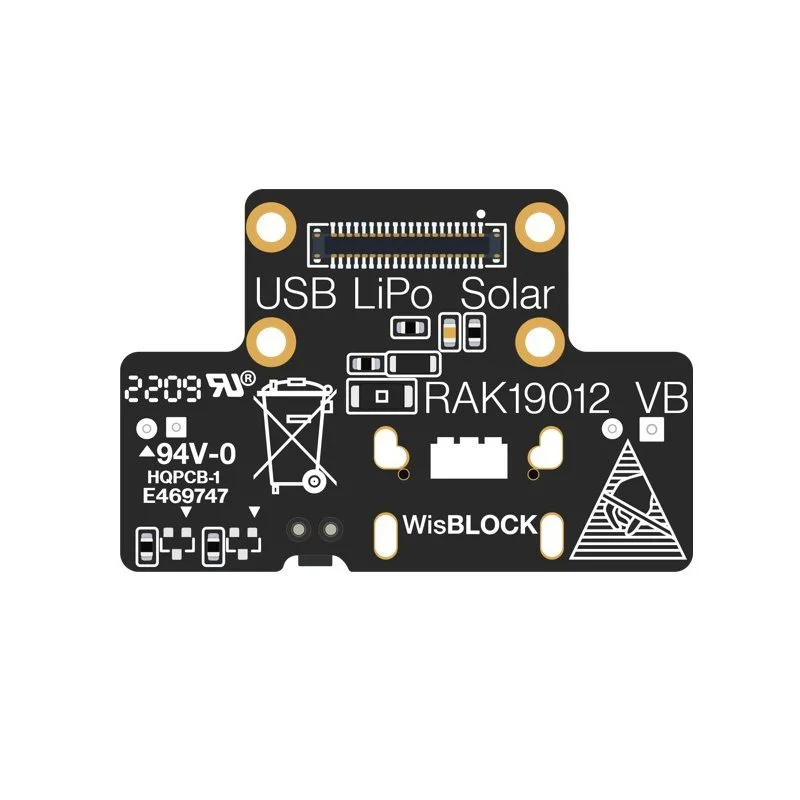 RAKwireless RAK19009+RAK19012 WisBlock Base & USB LiPo Solar Power Slot Module - Image 4