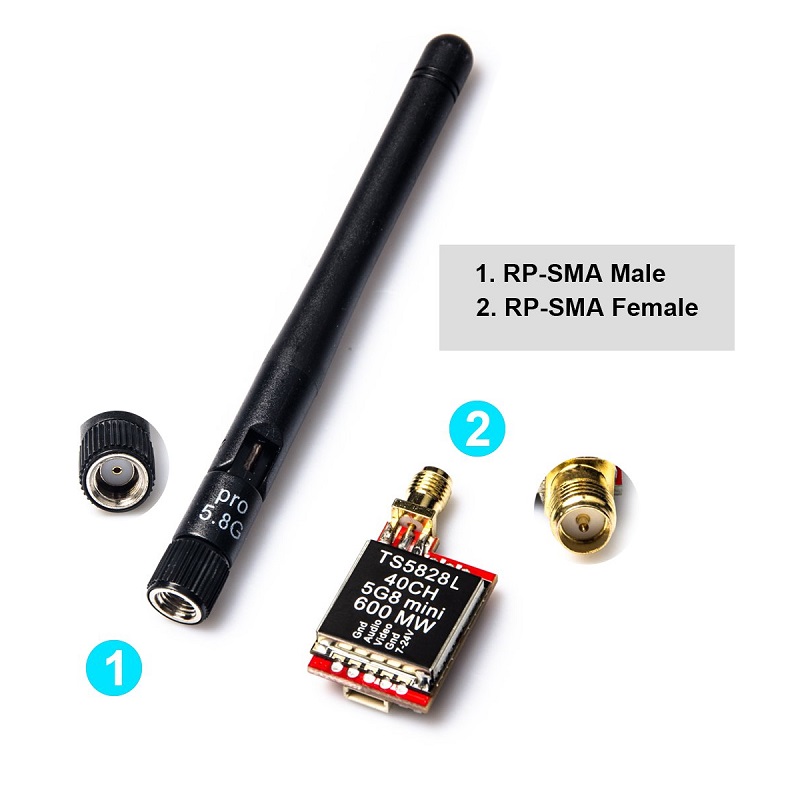 ReadyToSky TS5828L 5.8GHz 600mW 40CH Video Transmitter Module with Antenna - Image 7