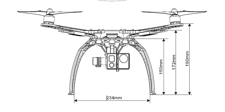S500 FPV Quadcopter Frame w/ PCB & High Landing Gear - Image 3