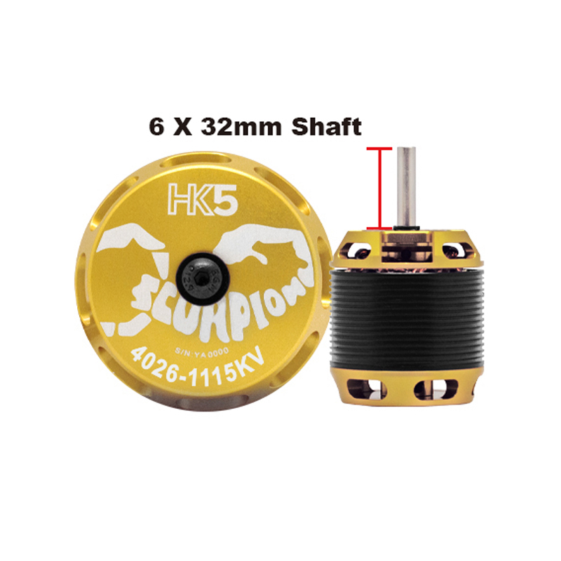 Scorpion Tribunus HK5-4026-1115KV 6x32 Shaft Drone Motor - Image 2