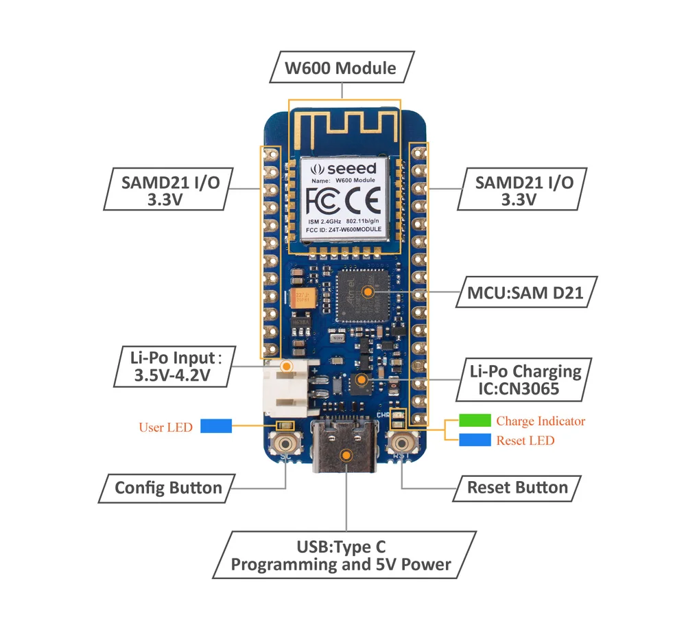 Seeed Studio Studio Wio Lite W600 ATSAMD21 Wireless Development Board - Image 4