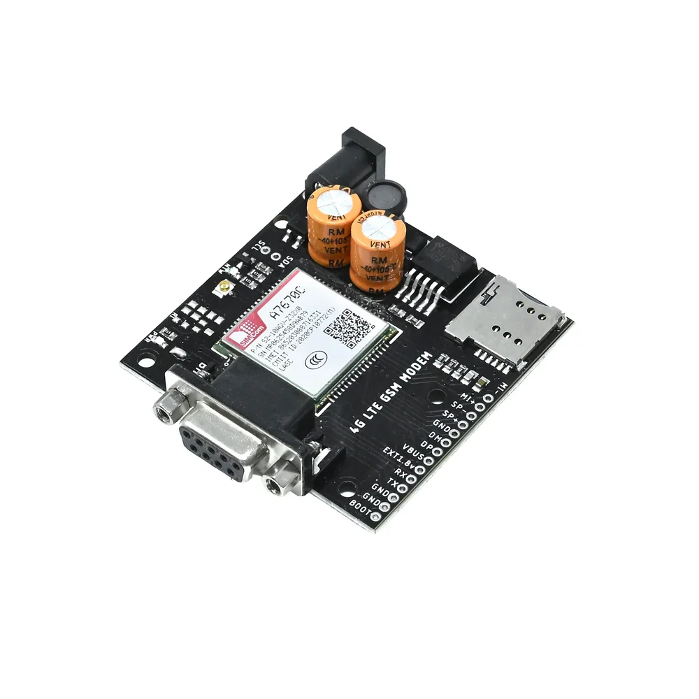 SIM A7670C 4G LTE Development Board w/ Flex Antenna