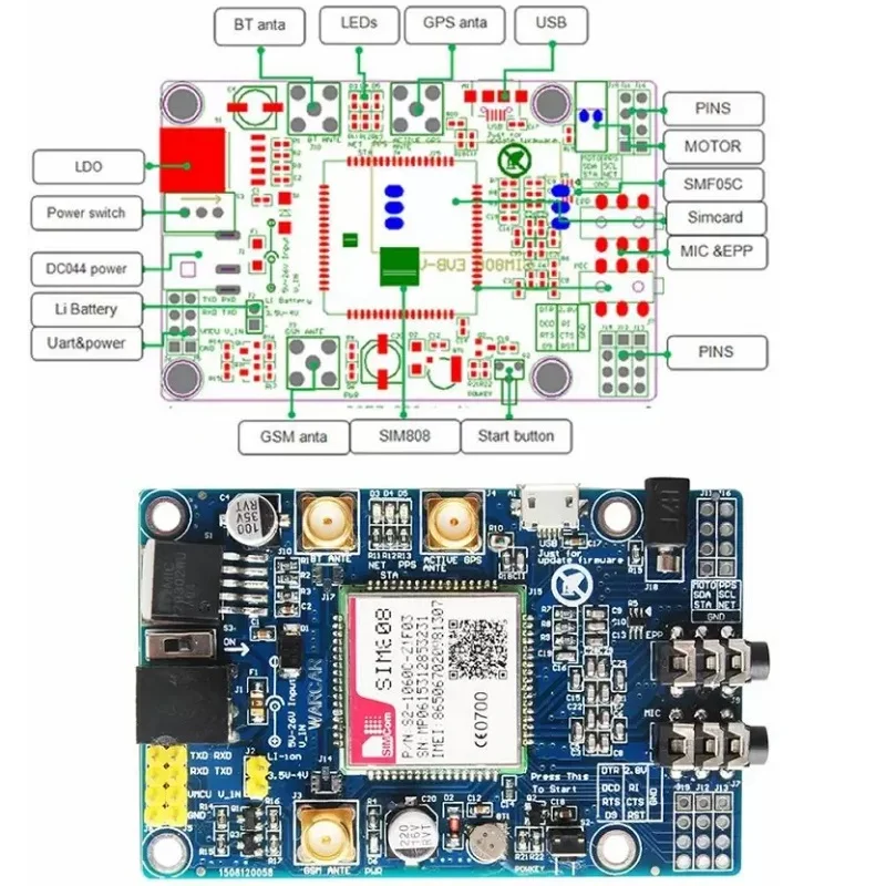 SIM808 GSM GPRS GPS Development Board - Image 4