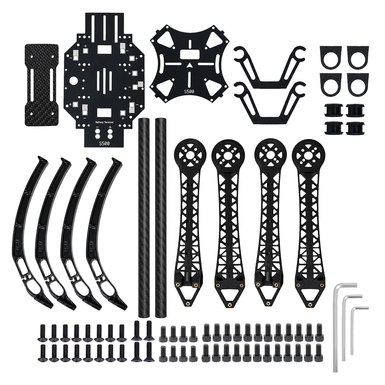 SimpliFly S500 FPV Multi-Rotor PCB Frame w/ High Landing Gear - Image 4