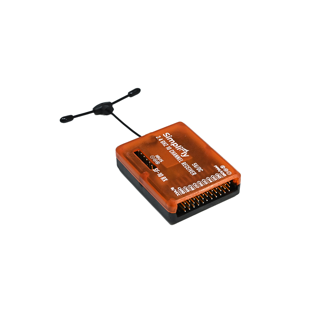 SimpliFly SF10 2.4GHz 10 Channel RC Transmitter and Receiver Combo Kit - OrangeRX-Black - Image 3