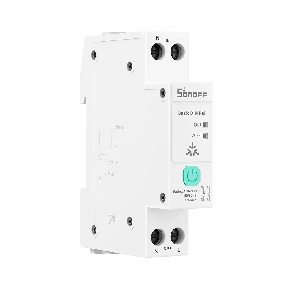 Sonoff BASIC-1GSP 32A Matter over Wi-Fi Smart DIN Rail Switch