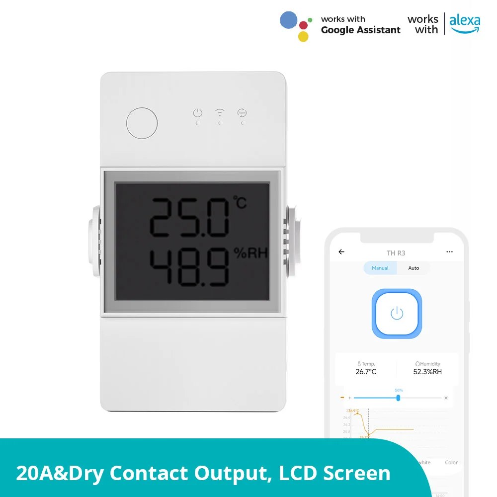 Sonoff THR320D Elite Smart Temperature Humidity Monitoring Switch - Image 3