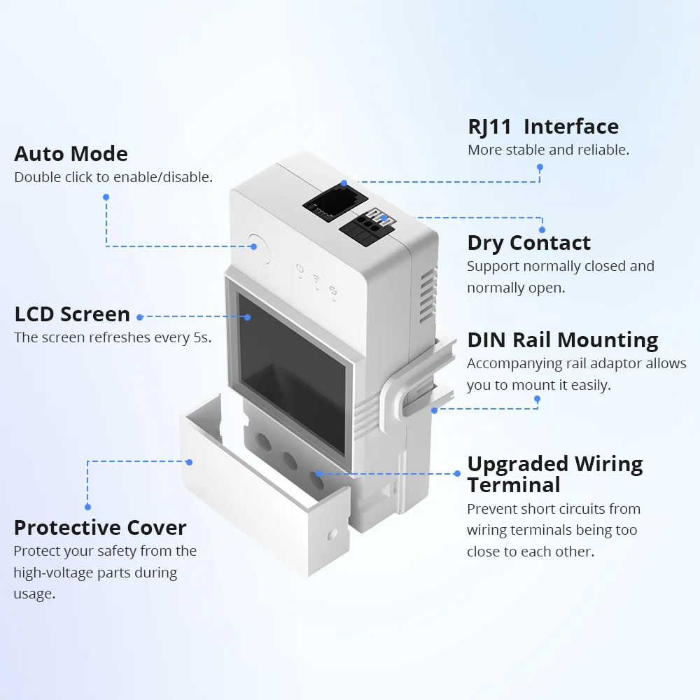 Sonoff THR320D Elite Smart Temperature Humidity Monitoring Switch - Image 4