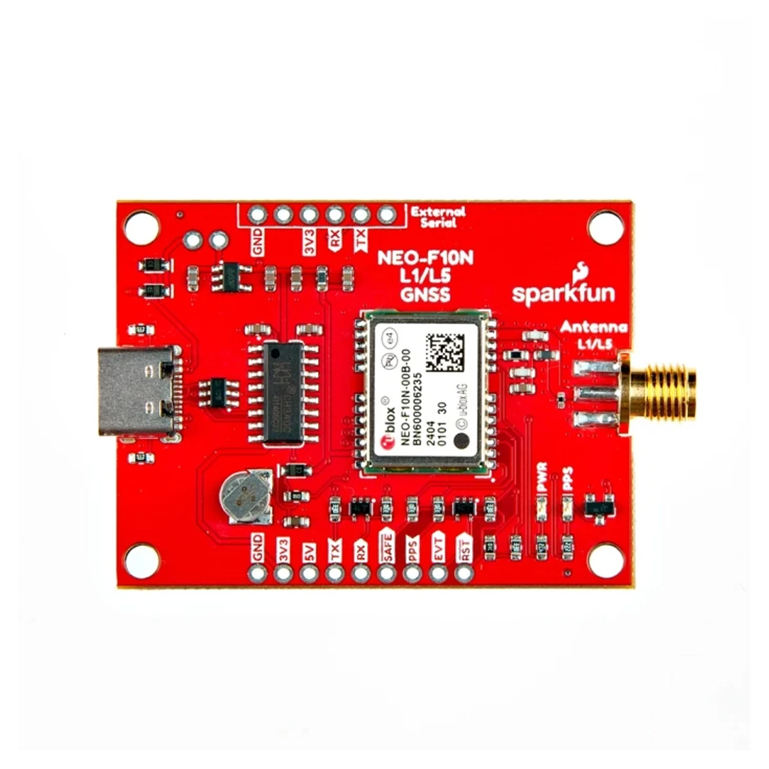 SparkFun GPS-24114 GNSS L1/L5 Breakout - NEO-F10N, SMA