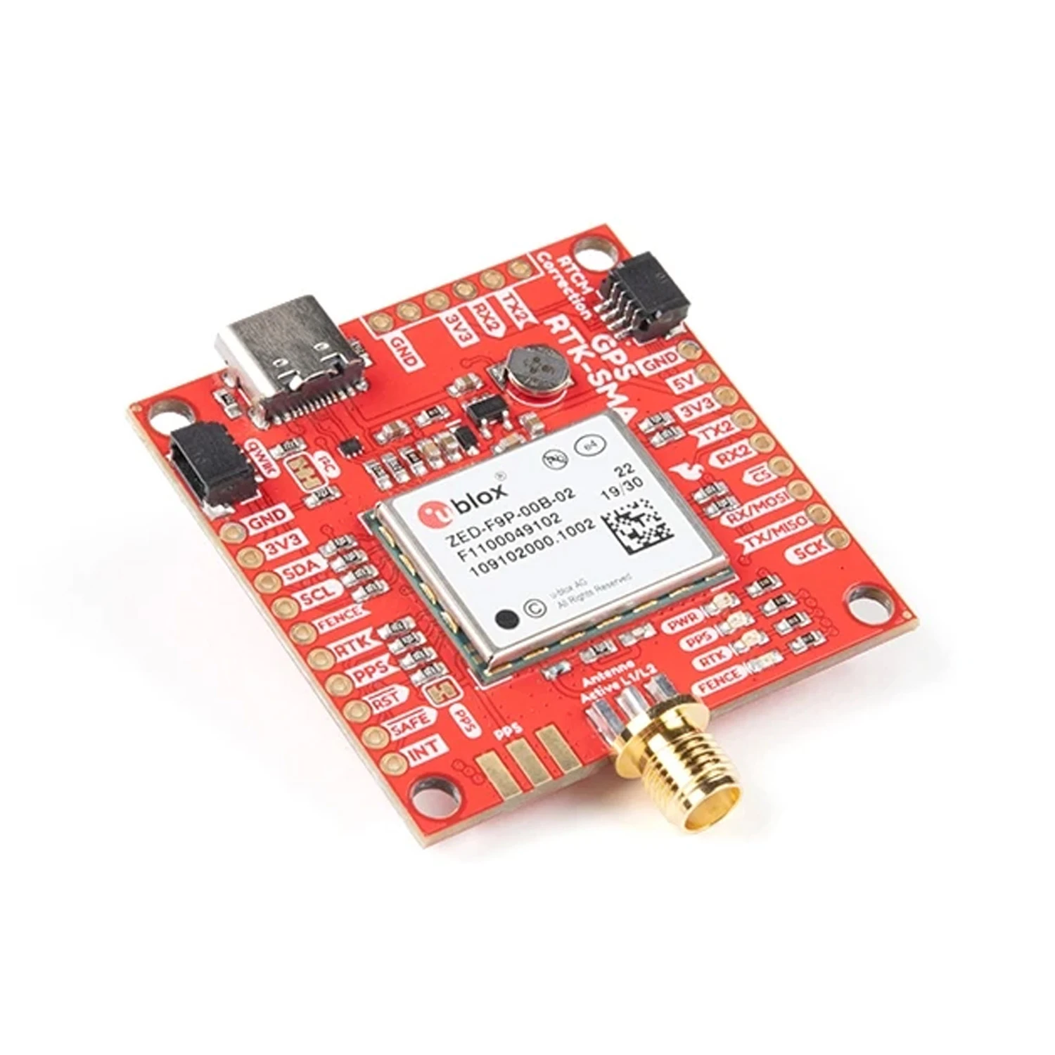 SparkFun GPS-RTK Breakout - ZED-F9P, SMA Antenna - Image 2