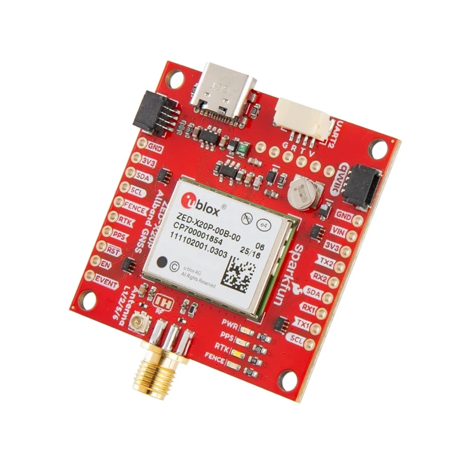 SparkFun ZED-X20P GNSS RTK Breakout (Qwiic) - Image 2