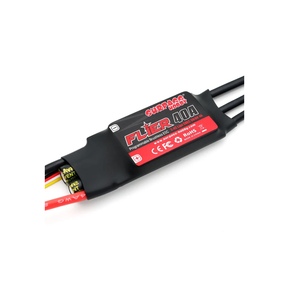 Surpass Hobby 40A ESC 2-4S LiPo/5-12NC NiMH 5V/6V BEC