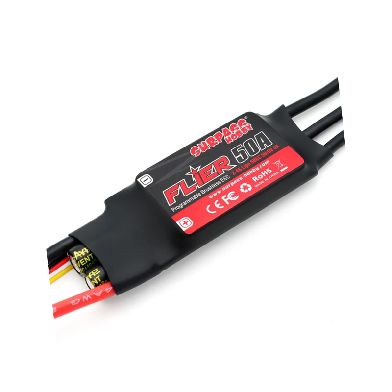 Surpass Hobby 50A ESC w/ 5V/6V 4A SBEC, 4.0mm Connector