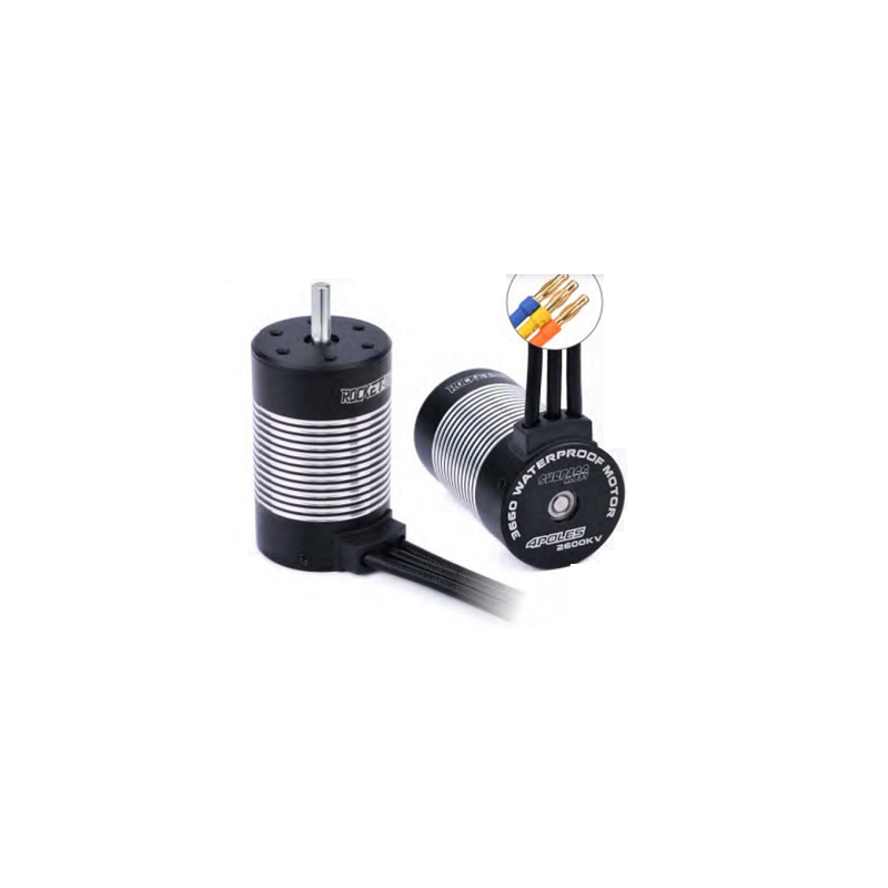 Surpass Hobby 3660 ROCKET Sensoreless Waterproof Motor - 3.175mm Shaft, 4.0mm Gold Plated Connectors, 1450KV - Image 2