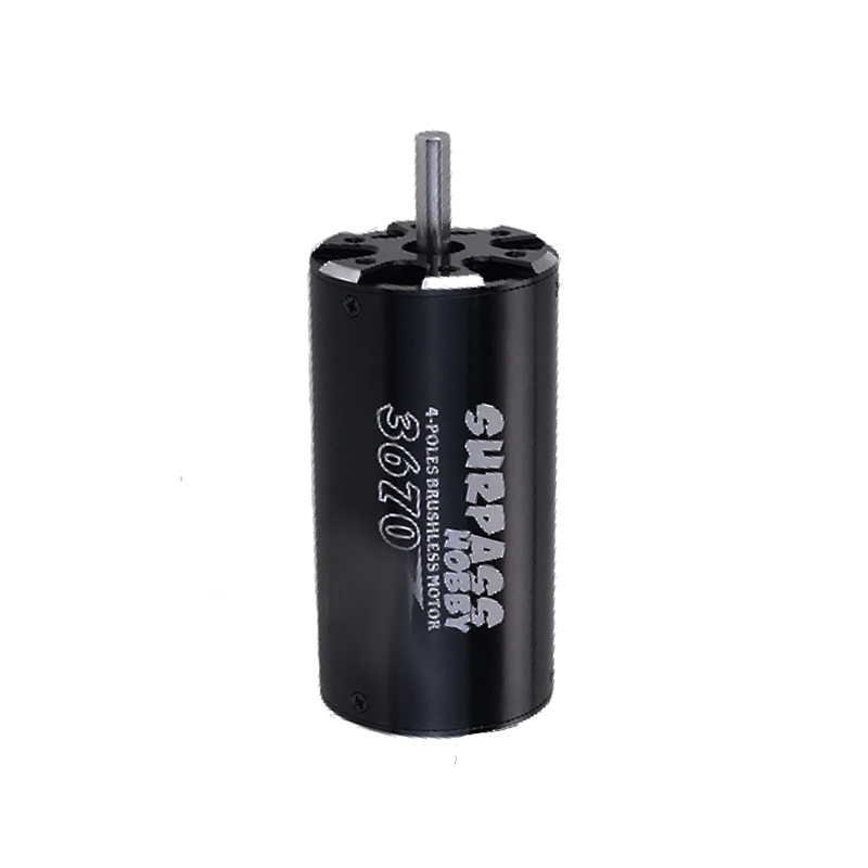 Surpass Hobby Rocket 3670 Brushless RC Boat Motor 4-Pole 1200KV - Black