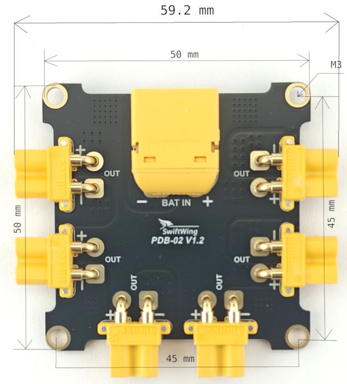 SwiftWing PDB-02 Power Distribution Board XT60 6x XT30 3-6S - Image 4