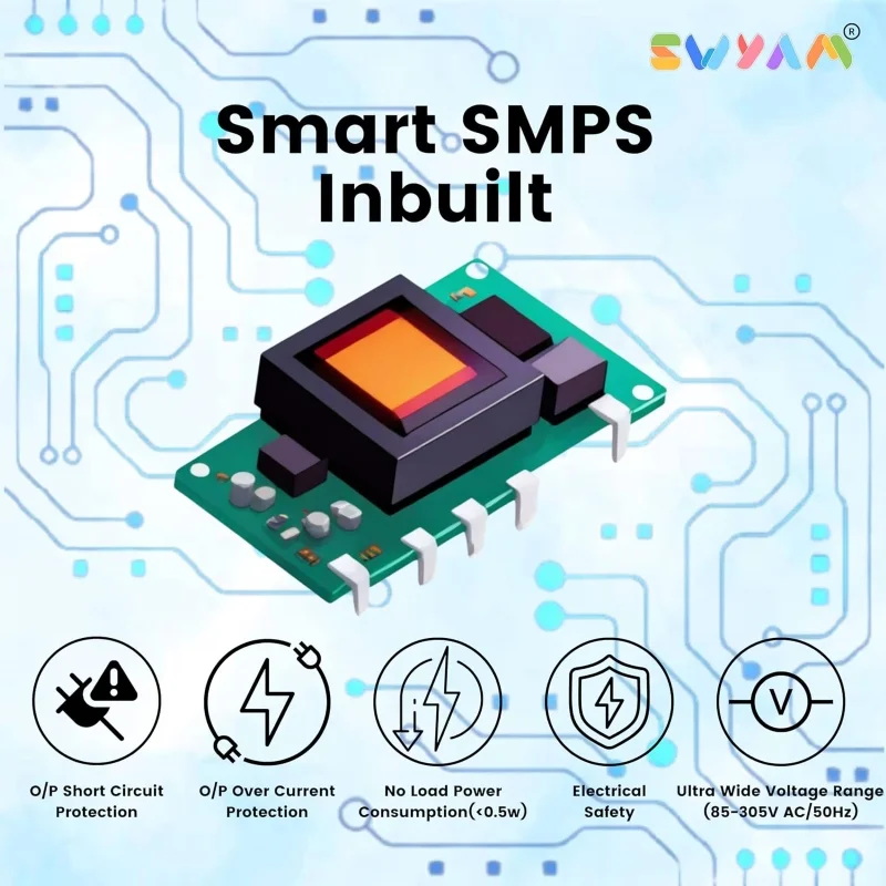SWYAM Mini 2-Way WiFi Smart Switch, 16A Load, Alexa/Google - Image 3