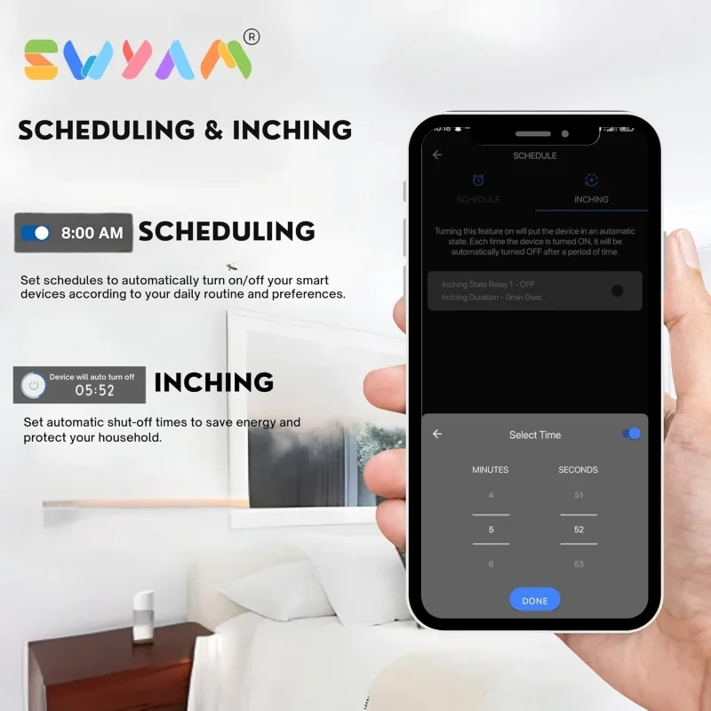 SWYAM Mini 2-Way WiFi Smart Switch, 16A Load, Alexa/Google - Image 6