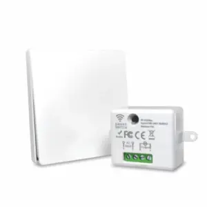 SWYAM No Battery Self Powered Kinetic Wireless RF Switch 1 Gang 1 Receiver