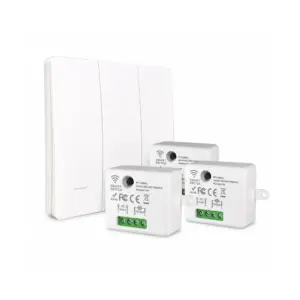 SWYAM Self-Powered Kinetic Wireless RF Switch – 3 Gang 3 Receiver 433MHz
