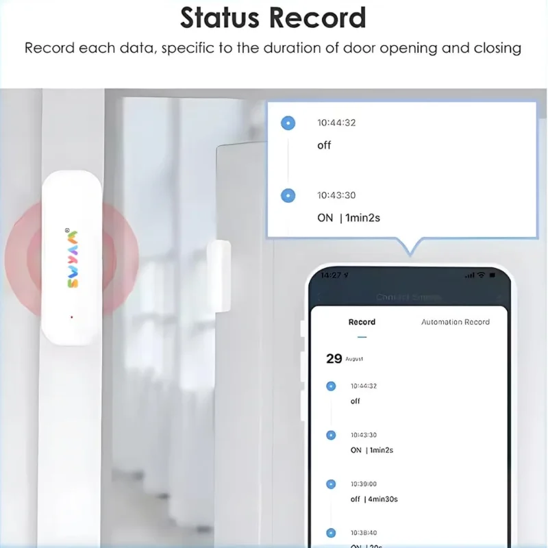 SWYAM Smart WiFi Door Window Sensor w/ Smart Life App - Image 8