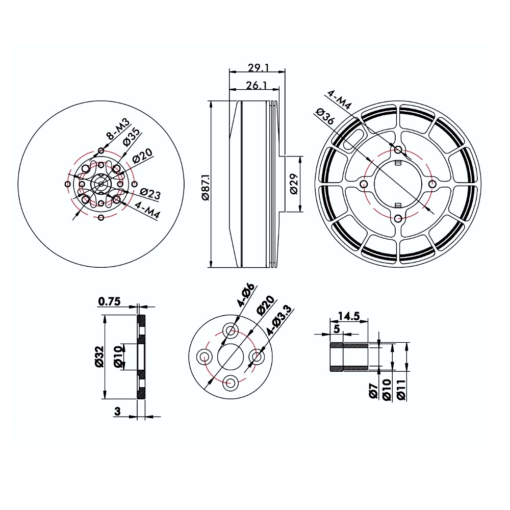 T-Motor U8II KV100 - Heavy-Lift Drone Motor - Image 5