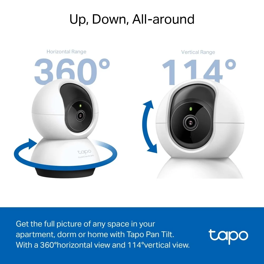 Tapo C220 Pan/Tilt Smart AI 2K 4MP QHD Wi-Fi Security Camera - Image 3