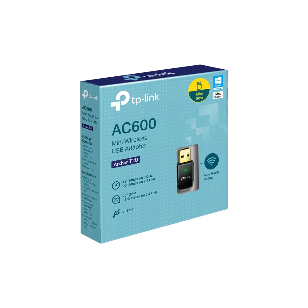 TP-Link Archer T2U Nano AC600 USB Wi-Fi Adapter - Image 4