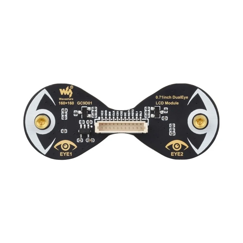 Waveshare 0.71-Inch Double Eye Round LCD Display Module, 160x160 SPI - Image 2