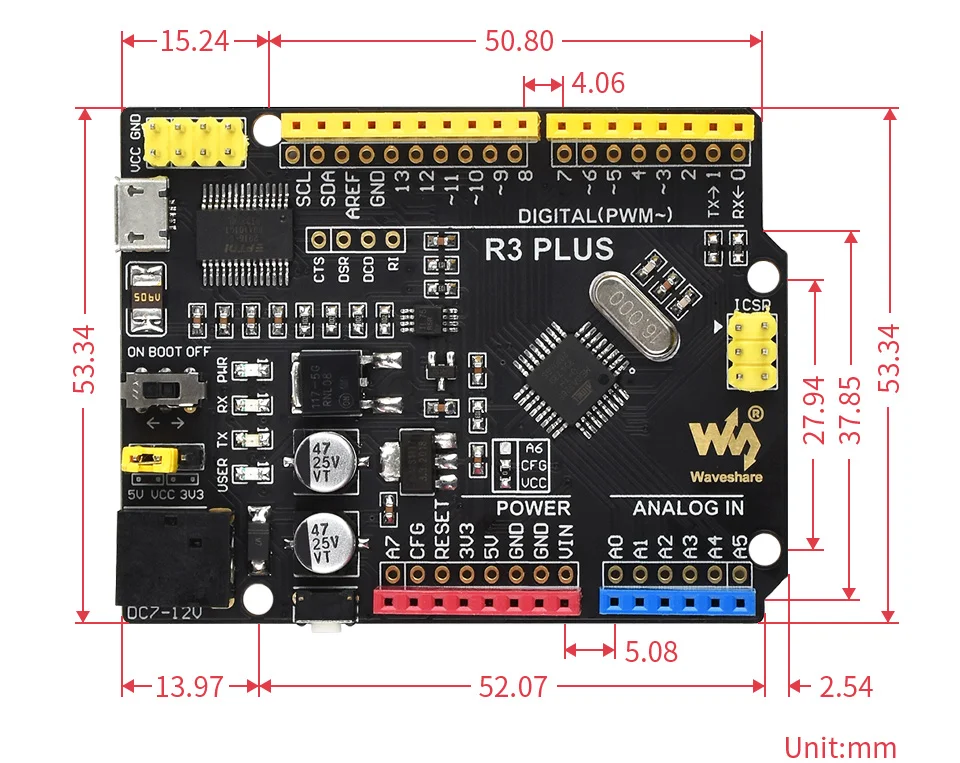 Waveshare ATMEGA328P Microcontroller Development Board, Arduino-Compatible - Image 4