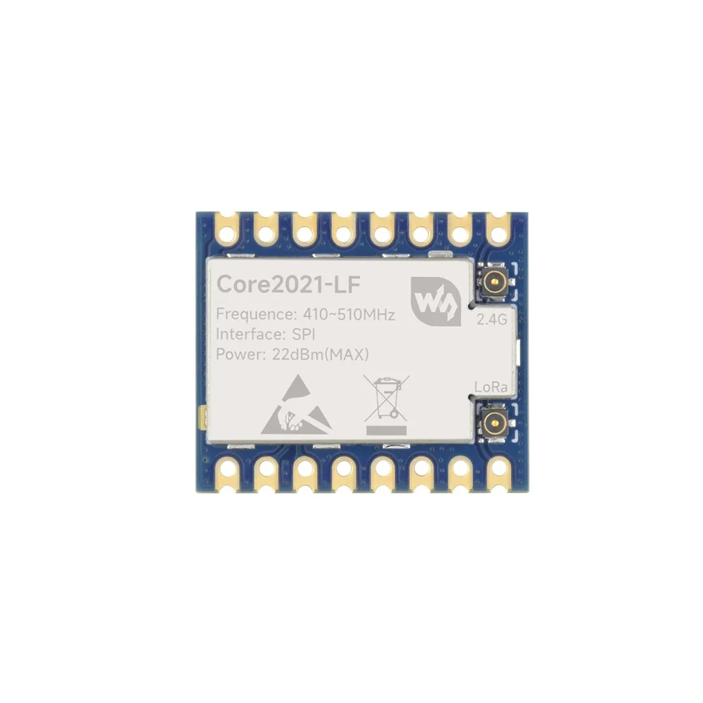 Waveshare Core2021-LF Dual-Band LoRa Module, LR2021 Transceiver 410-510MHz