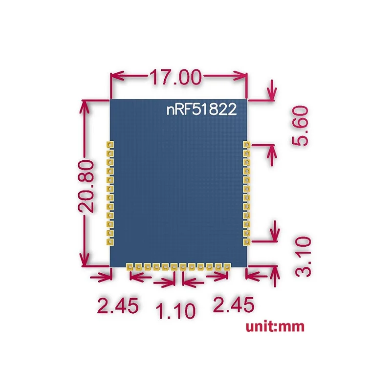 Waveshare Core51822 (B) nRF51822 BLE 4.0 Wireless Module - Image 3