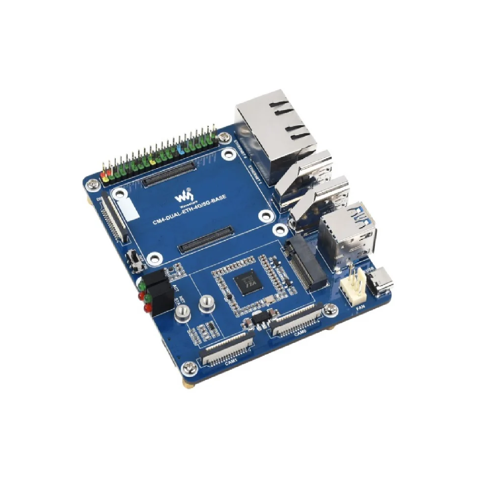 Waveshare Dual Gigabit Ethernet Base Board for Raspberry Pi CM4 - Image 3