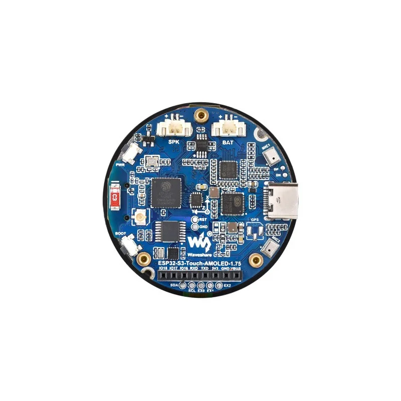 Waveshare ESP32-S3 1.75-Inch AMOLED Round Touch Display Dev Board - Image 4