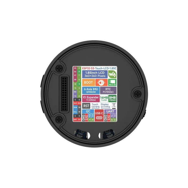 Waveshare ESP32-S3 1.85-Inch Round LCD Development Board - Image 3