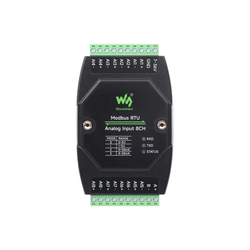 Waveshare Industrial 8-Channel Analog Acquisition Module 0-20mA RS485 - Image 2