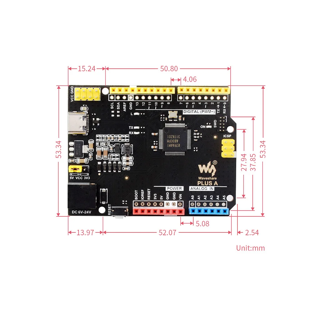 Waveshare R7FA4 PLUS A Development Board (R7FA4M1AB3CFM) - Image 3