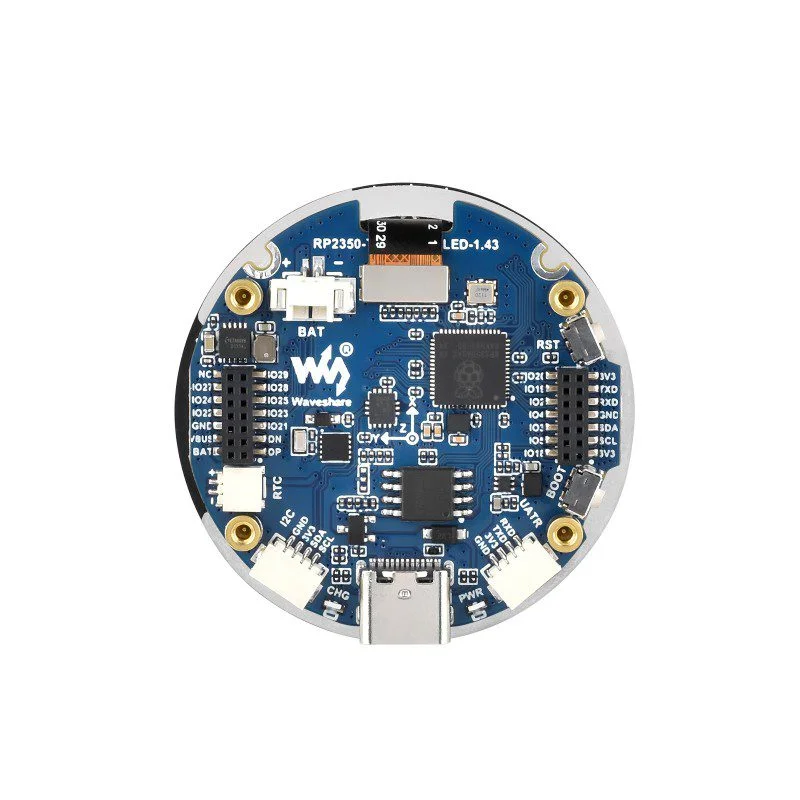Waveshare RP2350 1.43-Inch AMOLED Display Development Board w/ IMU & RTC - Image 3