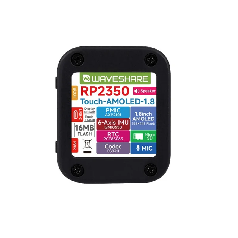 Waveshare RP2350 1.8-Inch AMOLED Touch Display Dev Board w/ IMU - Image 3