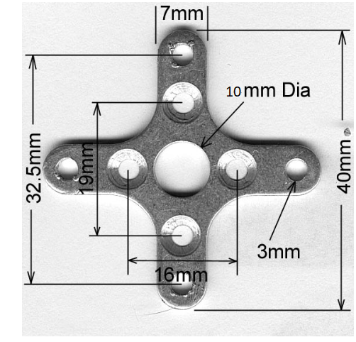 X Type Cross Holder for 22xx Series Brushless Motors (2-Pack) - Image 4