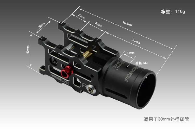 Z30 Aluminum Folding Arm Tube Joint - Round Head, Double Screw - Image 2