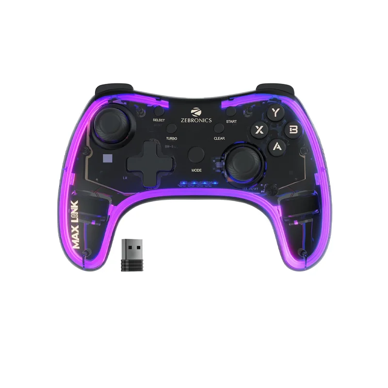 Zebronics MAX LINK Wireless Gamepad w/ Dual Haptic Motors & RGB - Image 2