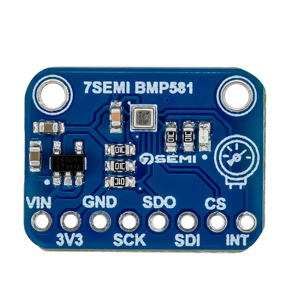 7Semi BMP581 Barometric Pressure & Altitude Sensor Breakout, 622Hz, Range: 30 to 125kPa