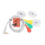 AD8232 ECG Heart Rate Monitoring Sensor Module Kit w/ Electrode Pads & Cable