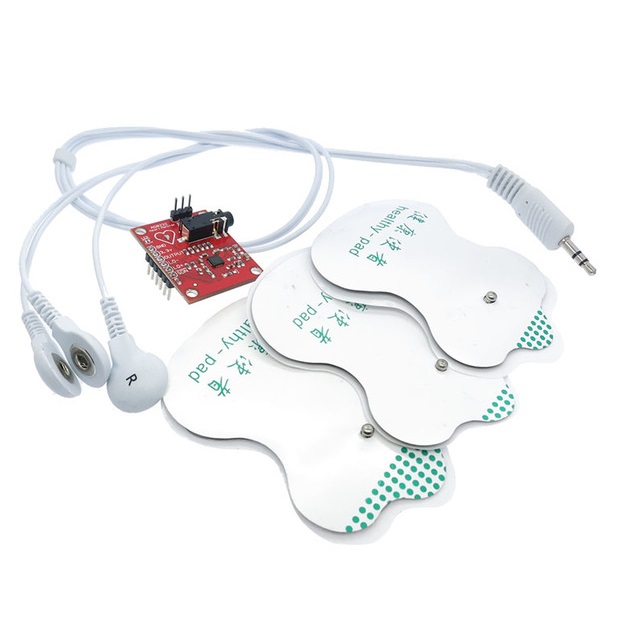 AD8232 ECG Heart Sensor Module for Arduino w/ Electrode Pads & Cable