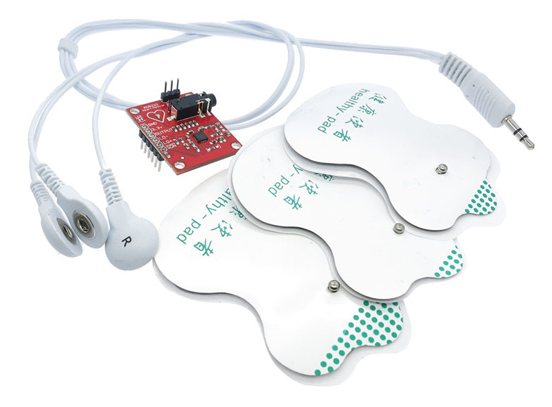 AD8232 ECG Heart Sensor Module for Arduino w/ Electrode Pads & Cable - Image 3