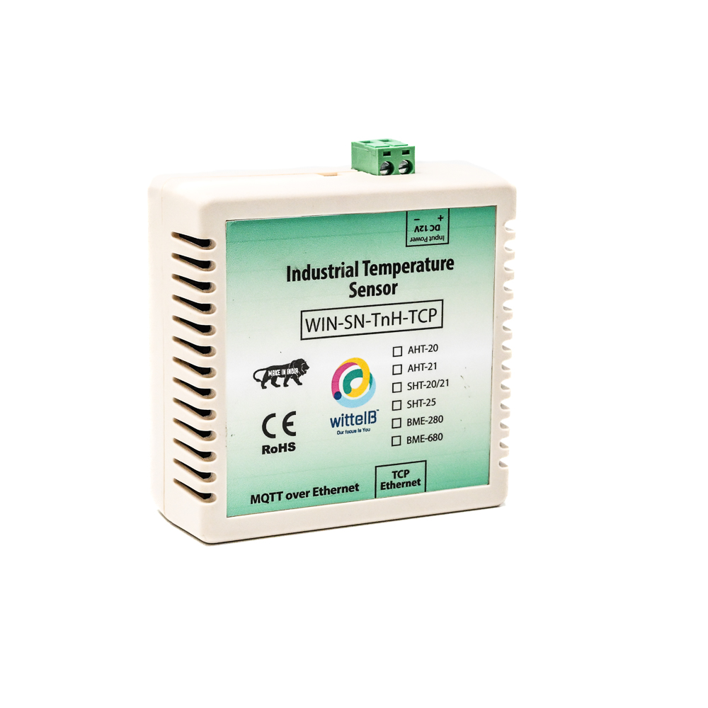 Agametic WIN-SN-TNH-E Ethernet Temperature & Humidity Sensor Module - MQTT over Ethernet, TCP/IP, Modbus RTU, 5V/12V DC