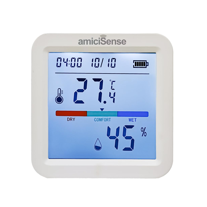 amiciSense WiFi Temperature Humidity Sensor with LCD Display - SmartLife App Compatible - Image 2