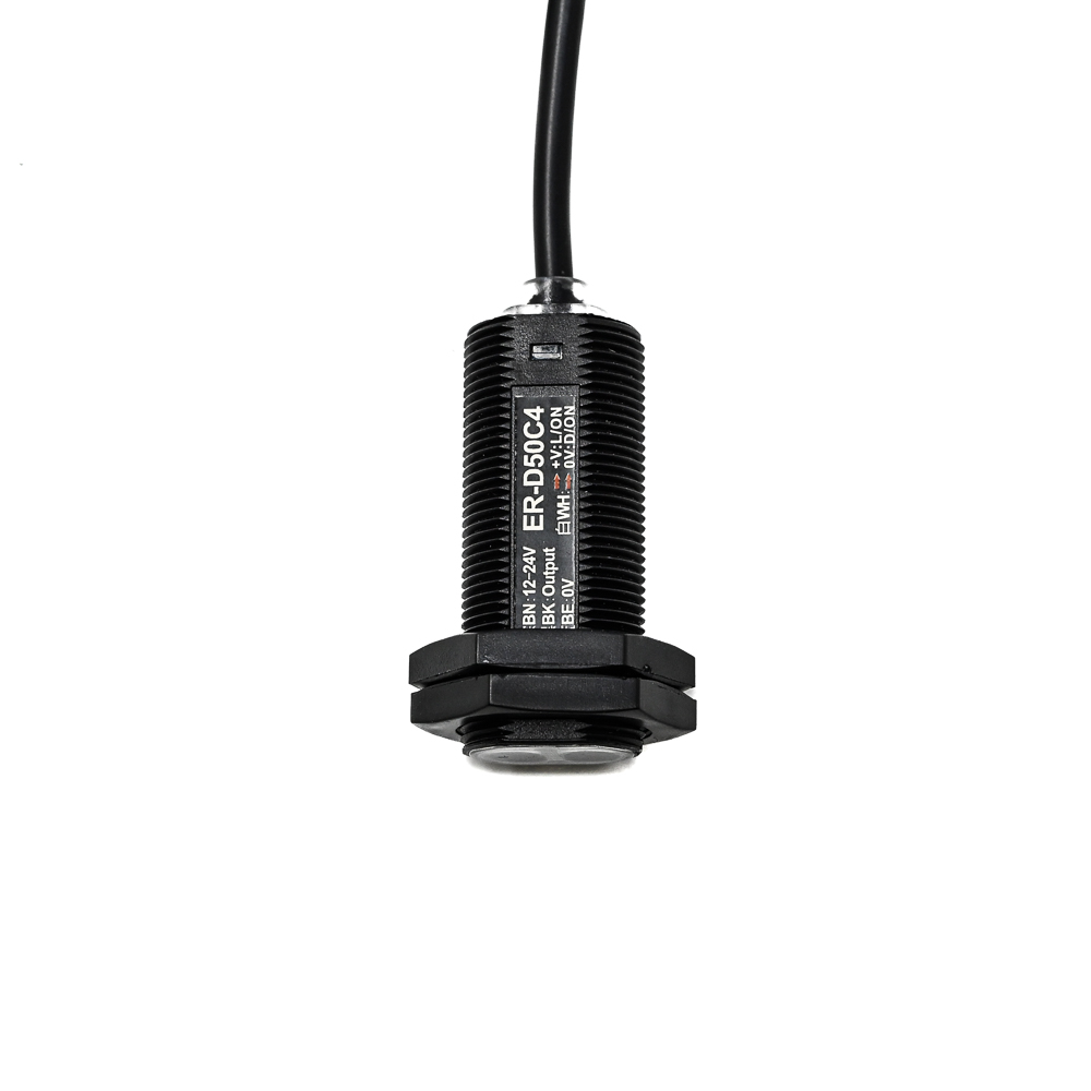 Aotoro ER18A-D50C4 Photoelectric Sensor 50cm Diffuse Reflective Plastic Type 12-24VDC - Image 2