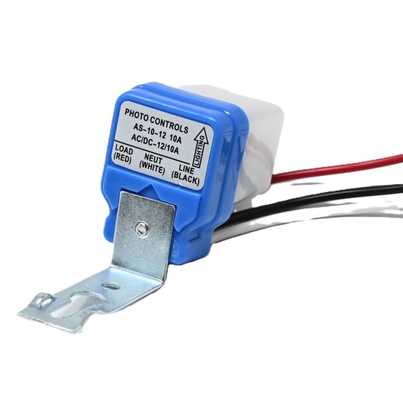 AS-10 Automatic Street Light Sensor Switch - 12V DC, 10A Load, Weatherproof